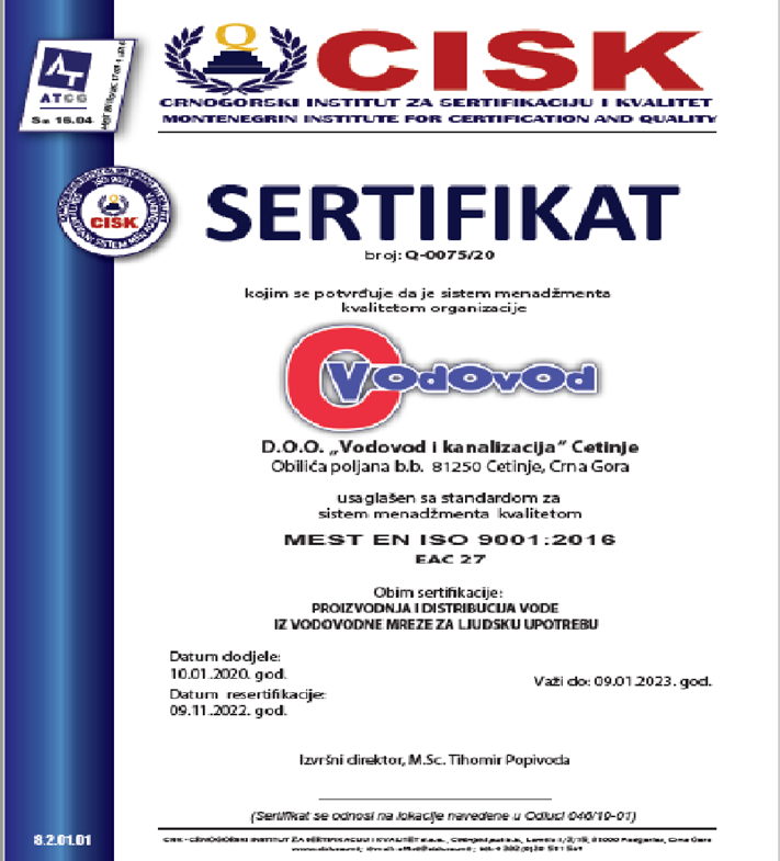 ISO Sertifikat